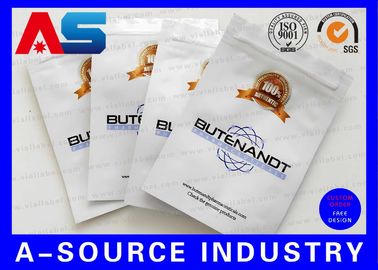 Silver ziplock Foil Bag Pouches For Bio Pharma Oxandrolone Tablets Capsules