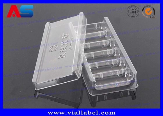 Clear Transparent Tray Packaging Medication Blister Packs For Glass Vials , Engrave Words Blister
