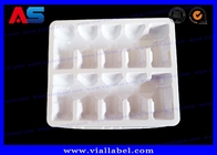 vassoio di plastica della bolla di 2ml 10 fiale, bianco dei vassoi di plastica della fiala del farmaco