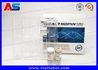 Stampa di design farmaceutico Somatropina Hcg 2ml Confezione di fiale con etichetta