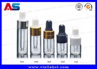 4 ml / 5 ml Bottiglia a goccia Fiale di vetro con tappo a vite per lo stoccaggio di oli di farmacia