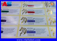 Etichette di laboratorio in foglio d'oro personalizzate Adesivi per flaconcini sterili da 10 ml Etichette di avvertimento per la stampa di medicinali