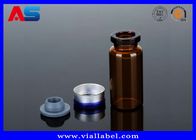 Bottiglie di vetro ambrate blu miniatura tubolari delle bottiglie di vetro con i coperchi di gomma sicuri