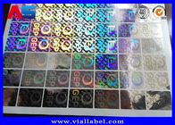 Piccoli autoadesivi olografici su ordinazione per le scatole di stoccaggio del cartone con l'anti falsificazione di numero di serie
