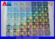 Ologramma olografico su ordinazione del vinile degli autoadesivi del laser della matrice vuoto per la scatola di immagazzinamento nella fiala