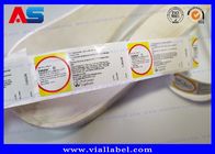 Etichette di plastica della bottiglia della medicina della fiala delle fiale della farmacia, etichette iniettabili del rotolo degli Peptidei