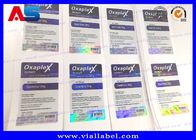 Etichette stampate pre- rotonde della fiala 10ml per l'imballaggio olografico con stampa del contenitore di fiala