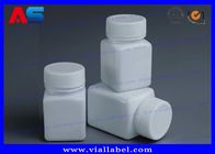 Bottiglie di pillola di plastica bianche 50ml della farmacia dell'ANIMALE DOMESTICO con forma quadrata del coperchio a vite
