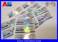 Etichette olografiche della fiala della stagnola 10ml del laser per l'imballaggio di plastica della bottiglia 50ml