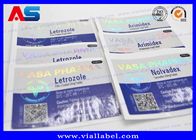 Confezione farmaceutica di peptidi adesivi Etichette per flaconi da 15 ml Etichetta per flacone di medicinali a colori in lamina d'argento