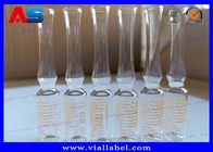 Iniezione di stampa su ordinazione Mini Clear Glass Ampoules 1ml 2ml 3ml 5ml 10ml 20ml