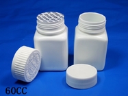 Barattolo per pillole in plastica medica HDPE con coperchi a prova di bambino e sigillo di protezione