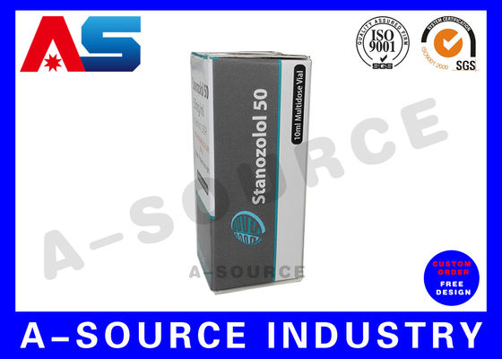 Scatola personalizzata per la conservazione di fiale olografiche, stampa di scatole per fiale da 10 ml e imballaggi / piccole scatole per imballaggio