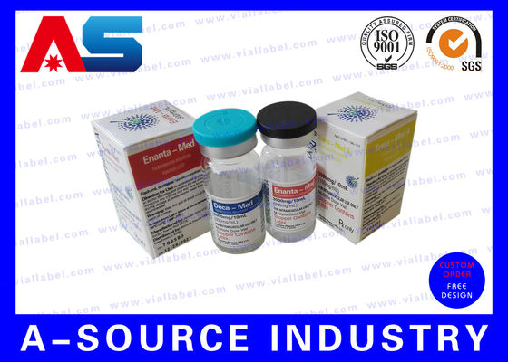 Scatole personalizzate ISO 9001 Pharma per flaconcini da 10 ml per conservazione, stampa regolare per flaconcini di peptidi