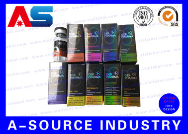 Peptide iniettabile Colore personalizzato e logo stampato scatola di carta rivestita scatola di flaconcino da 10 ml scatola di confezionamento per bodybuilding