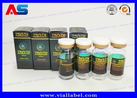 Farmaceutico Peptide Sarms Violo di carta Scatola di imballaggio Logo ologramma Rivestimento UV Etichette di flaconi da 10 ml