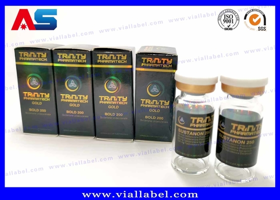 Farmaceutico Peptide Sarms Violo di carta Scatola di imballaggio Logo ologramma Rivestimento UV Etichette di flaconi da 10 ml