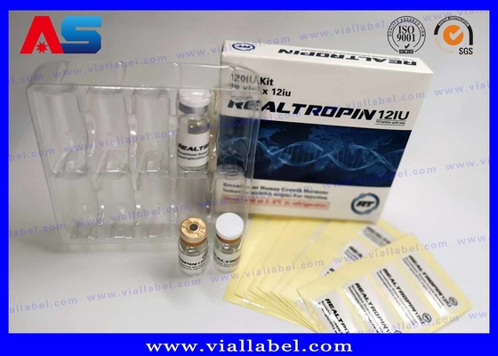 Somatropina Hcg confezionamento Cartuccia per flaconcino per iniezioni in carta con etichetta per integratori di bodybuilding