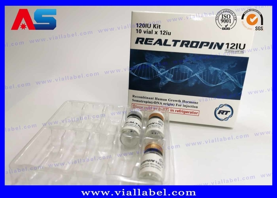 Somatropina Hcg confezionamento Cartuccia per flaconcino per iniezioni in carta con etichetta per integratori di bodybuilding