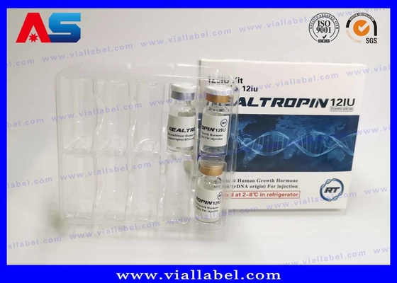 Somatropina Hcg confezionamento Cartuccia per flaconcino per iniezioni in carta con etichetta per integratori di bodybuilding