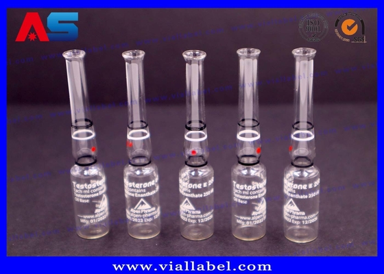 Stampa personalizzata Fiala di vetro farmaceutica di Bodybuilding da 1 ml trasparente