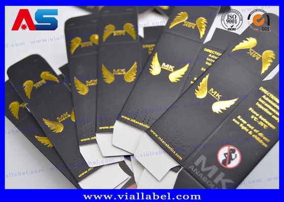 Costruzione muscolare Matt Black Gold Foil Vial Confezionamento Scatola di cartone Scatola di confezionamento 10ml 20ml