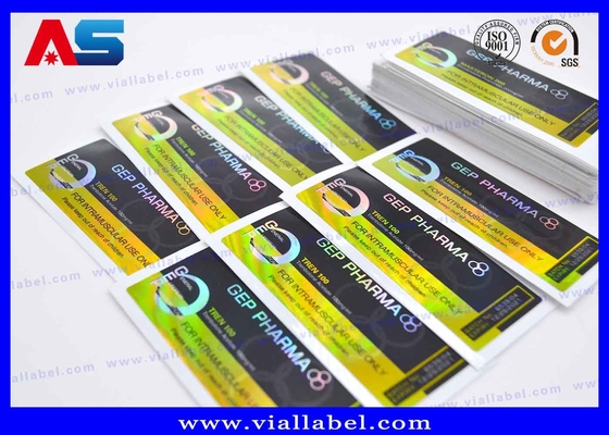 Etichette per flaconcini da 10 ml Peptide adesive olografiche forti Etichette per flaconcini farmaceutici 25x60 mm