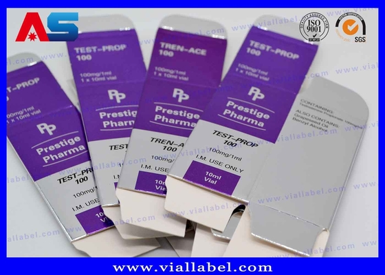 Medicina Bottiglia Pillola Imballaggio 10 ml Viola Scatole Per Imballaggio Medico scatole di imballaggio farmaceutico argento