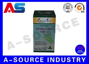 Scatola di imballaggio per capsule con finitura lucida Scatola di imballaggio farmaceutico / scatola di carta medicinale per flacone per pillole