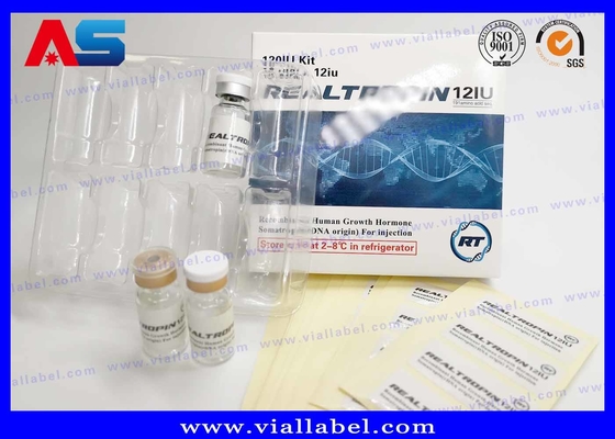 2ml / 3mL / 5mL / 10mL Imballaggio Hcg Cartone di carta Etichetta e Blister di plastica su misura