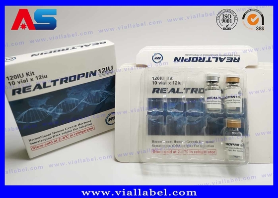 2ml / 3mL / 5mL / 10mL Imballaggio Hcg Cartone di carta Etichetta e Blister di plastica su misura
