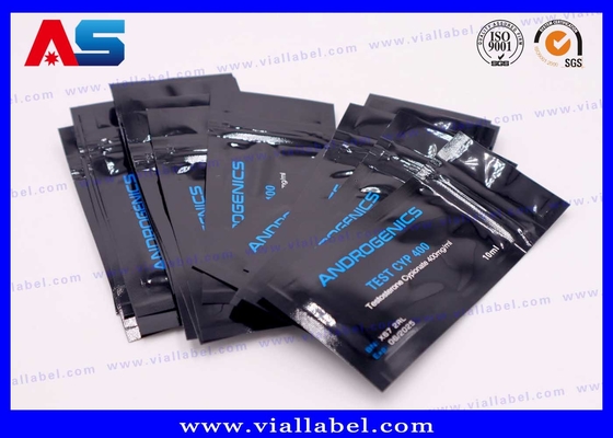 Borsa in foglio di alluminio da stampa nera per flaconcino da 10 ml Test di androgeni Cyp 10 ml Bottiglia