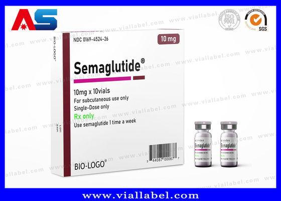 Semaglutide 2ml Bottiglia Vial Stampa con laminato UV lucido e design personalizzato