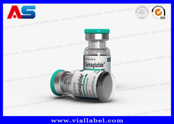 Semaglutide 2ml Etichetta adesiva per bottiglie piccole personalizzata con vernice UV spot / timbro caldo / foglio