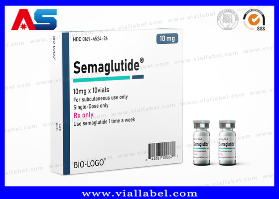 Semaglutide 2ml Etichetta adesiva per bottiglie piccole personalizzata con vernice UV spot / timbro caldo / foglio
