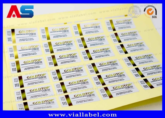 Fogli d' oro Etichette del flaconcino 10 ml Imprimito Imballaggio della bottiglia Impermeabile Adesivo forte Etichetta 10 ml