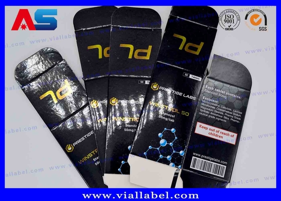 Fogli d' oro lucido Cartone di carta per compresse Nero Olie per iniezioni stampate personalizzate 10 ml Bottiglie per flaconcini