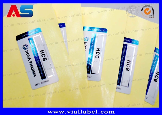 Etichette personalizzate per flaconi di vetro Laminazione lucida per farmaci Pacchetto HCG
