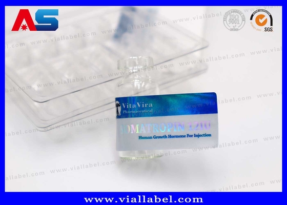 Piccolo flacone Hcg Adesivo 2 ml Etichetta del flaconcino Colore blu metallico Uso in farmacia