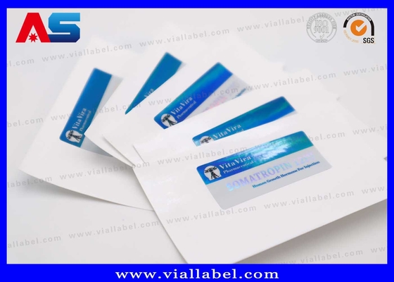 Piccolo flacone Hcg Adesivo 2 ml Etichetta del flaconcino Colore blu metallico Uso in farmacia