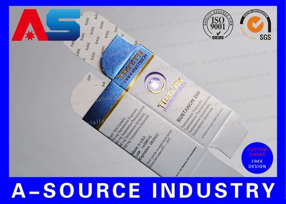 Scatola di stoccaggio per flaconcini da 10 ml su misura con due lati di stampa UV Mat Finish Per il bodybuilding / imballaggio peptidico