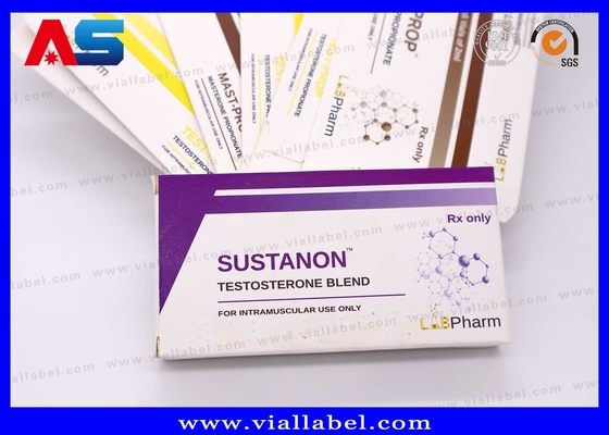 Scatola piccola da 10 ml per flaconi iniettabili, stampa di cartoni per fiale di miscela di prova personalizzata opaca per confezioni farmaceutiche