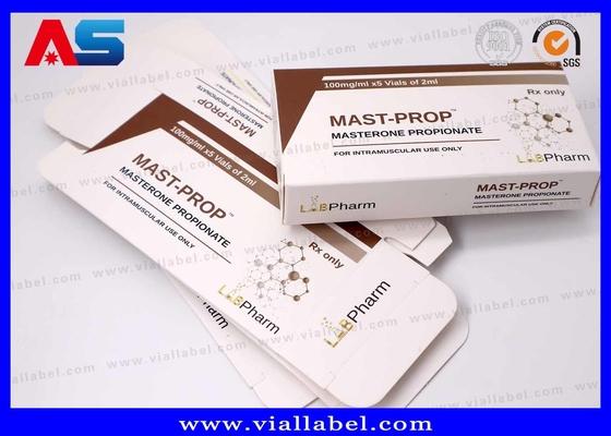 Scatola piccola da 10 ml per flaconi iniettabili, stampa di cartoni per fiale di miscela di prova personalizzata opaca per confezioni farmaceutiche
