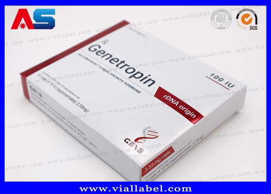 Anti-Aging 191AA Iniezione Piccole fiale da 3 ml Scatola Farmaceutica E Etichette Stampa Genetropina