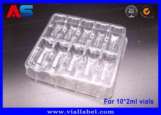Custom Pharmaceutical Plastic Trays And Boxes For 2ml Peptide Glass Vials , MOQ 100pcs