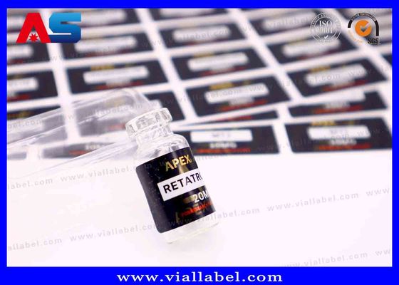 White Pearl Film Etichetta per bottiglie piccole per oli da iniezione Adesivi, adesivi per flaconcini Hcg Stampa logo personalizzato