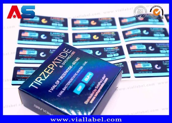 Spedizione via espresso / aereo / mare / camion / treno 3 ml scatola ologramma, 2 ml scatola di carta per peptidi servizio di progettazione gratuito