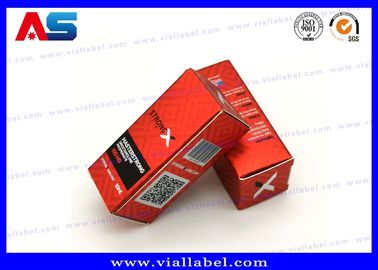 Amballaggi per flaconcini rossi da 10 ml per oli flaconcini per peptidi Dimensioni 3*3*6CM Etichette di flaconcini da 10 ml