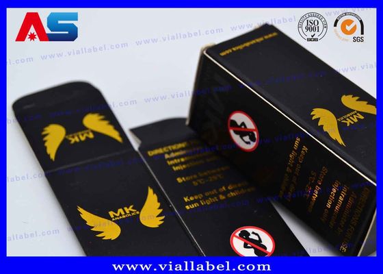 Scatola di stoccaggio per flaconcini da 10 ml su misura con due lati di stampa UV Mat Finish Per il bodybuilding / imballaggio peptidico