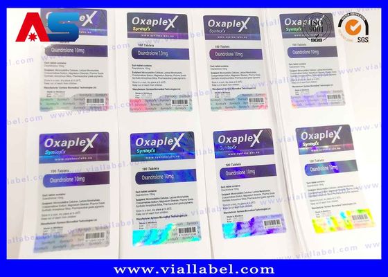 Etichette per fiale olografiche da 10 ml Stampa etichette per fiale di prescrizione peptidica iniettabile a colori 4C 60 x 25 mm